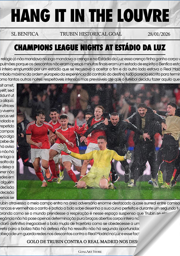 Golo histórico de Trubin - SL Benfica